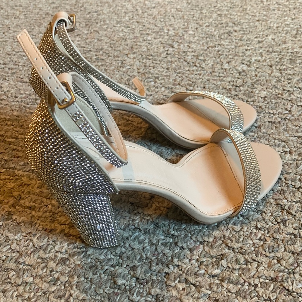 Silver sparkles high heals